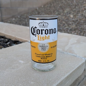 Corona Light - Dishwasher-Safe Beer Bottle Tumbler Glass
