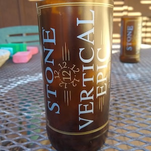 Stone Vertical Epic Ale - Dishwasher-Safe Beer Bottle Tumbler Glass