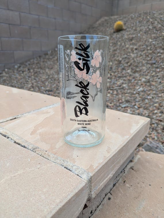 Black Silk White Wine - Dishwasher-safe Wine Bottle Tumbler Glass - Etsy