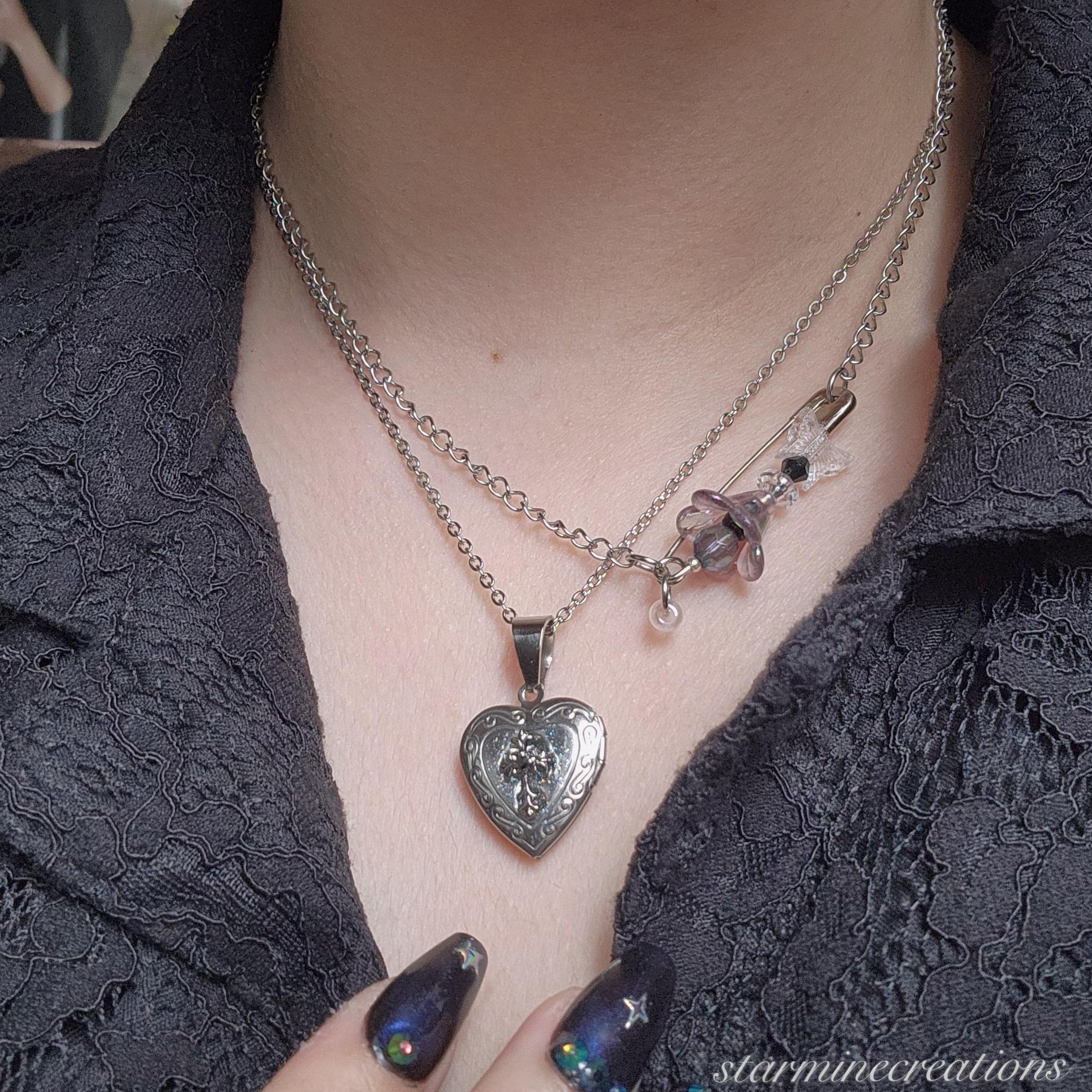 Custom Photo Heart Locket Necklaces Stainless Steel Chain Pendant 