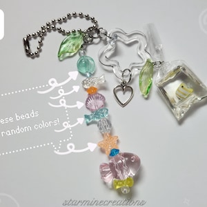 Jelly Aquarium Phone Straps ~ Frutiger Aero Beaded Keychain Bag Charm Ocean Fish Y2k 3