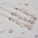Heart Chain with Beads Phone Strap Binder Journal Planner Keychain Charm Cute Girly Kawaii
