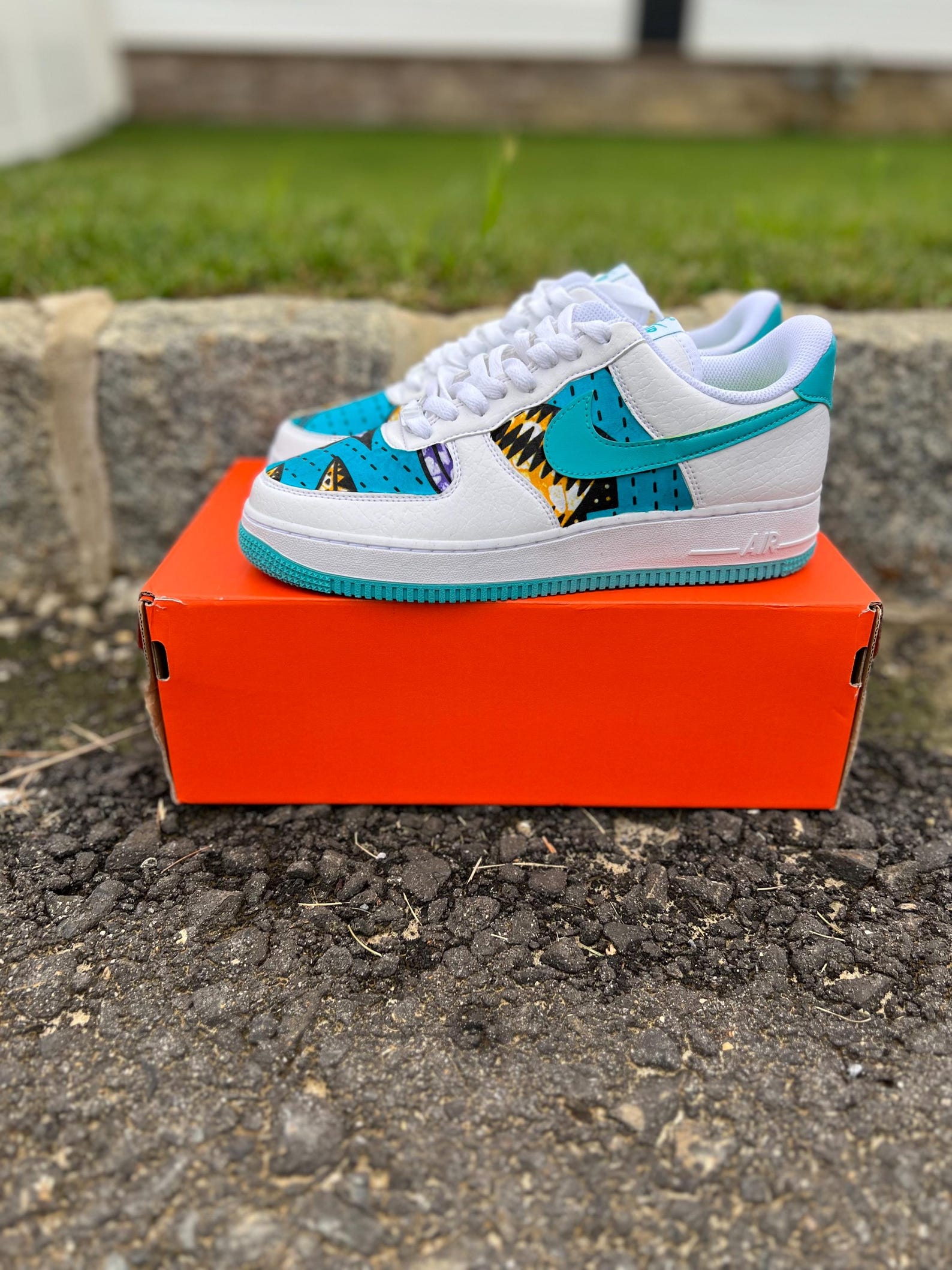 Custom Ankara Fabric Nike Air Force 1 – African Print Sneakers | Choose ...