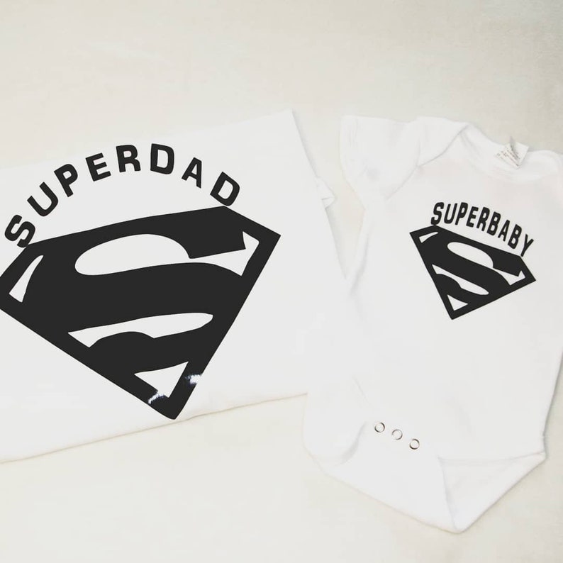 Matching father son shirts new dad fathers day superdad shirtadult shirts baby clothes newborn outfit fathers day