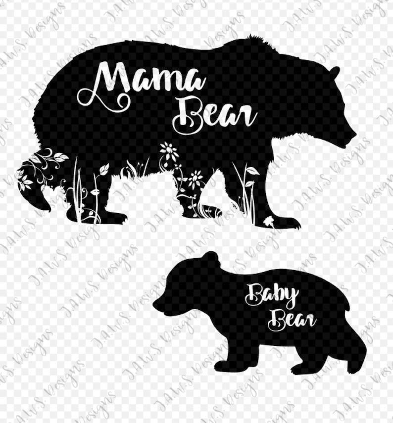 Download Mama Bear Baby Bear svg png cut file pour HTV / Vinyl / | Etsy