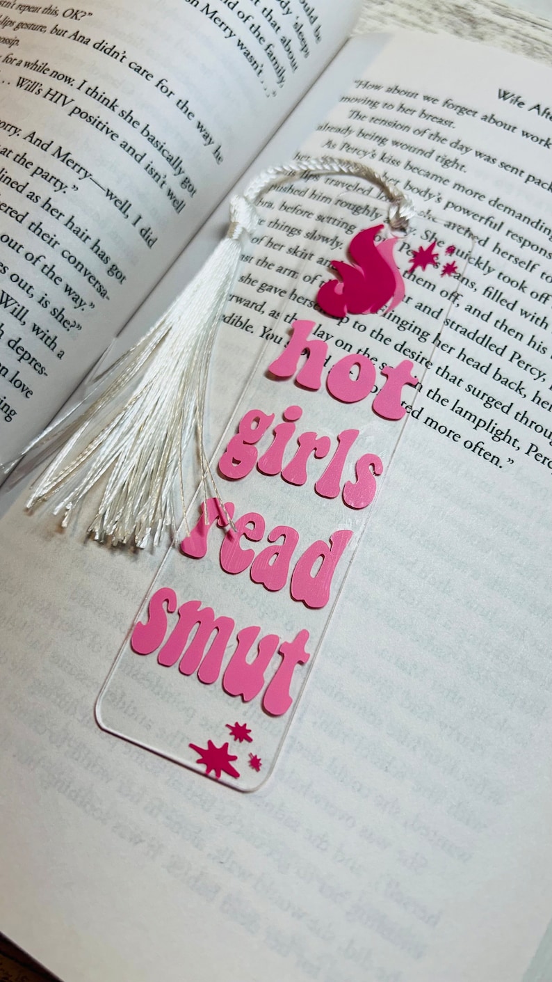 Hot Grls Read Smut Acrylc Bookmark - Etsy