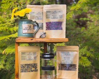 Hormone Balance Tea- Maine Loose Leaf Tea Blend- Organic Herbal Beverage