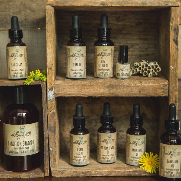 Herbal Ear Oil, Garlic Ear Oil, Garlic Mullein St. John's Wort Oil, Natural Ear Oil