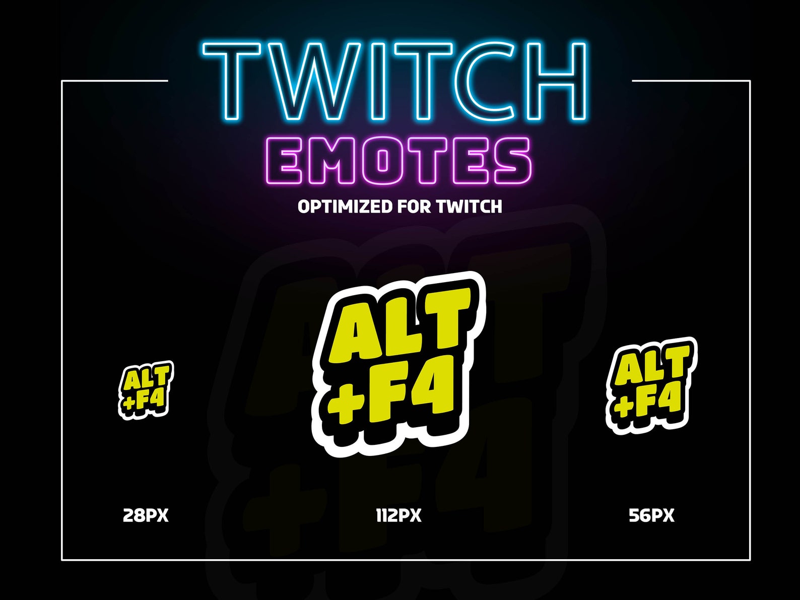 ALT+F4 Text Emote Twitch Discord Rage Ragequit - Etsy