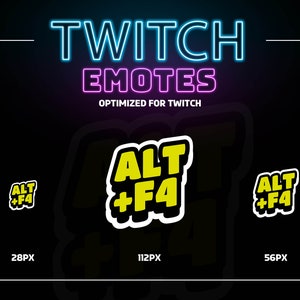 ALT+F4 Text Emote Twitch Discord rage ragequit
