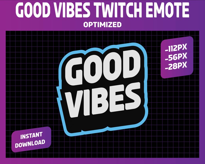 Good Vibes Chat Text Emote Twitch Discord Etsy