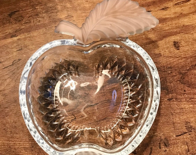 Vintage Glass Apple Salsa / Dip Dish