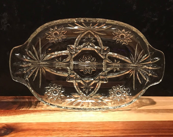 1950’s Pressed Glass Divided Dish