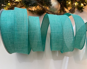 1.5” Sea Green Canvas Wired Ribbon #414 - Sold By The Yard