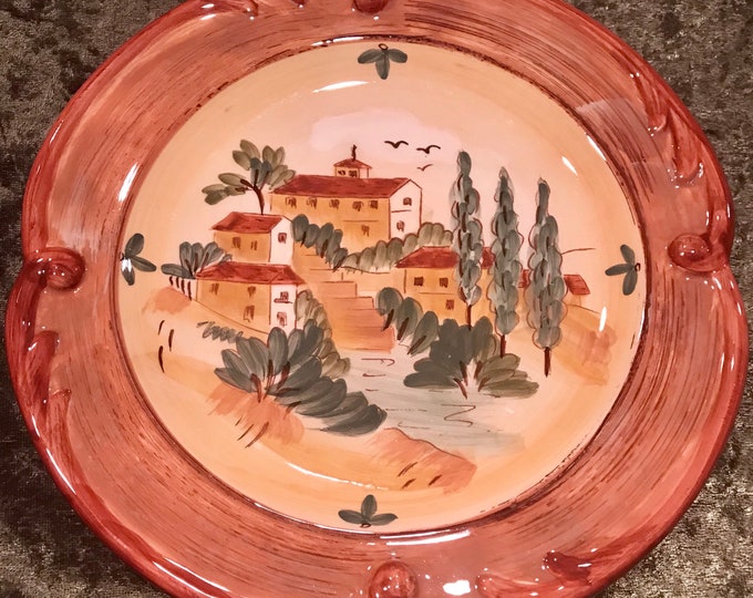 Set of 3 Tuscan Landscape Vintage Plates