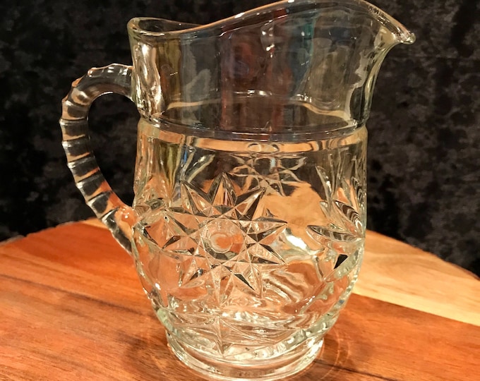 Small Pressed Glass Pitcher