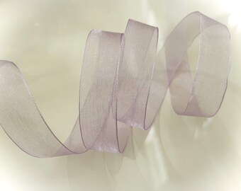0.75" Sheer Lavender Ribbon / This Ribbon Is Not Wired