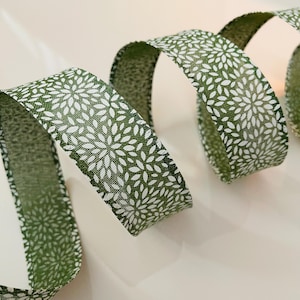 Green Plaid Ribbon, Moss Green Ribbon, Buffalo Check Ribbon
