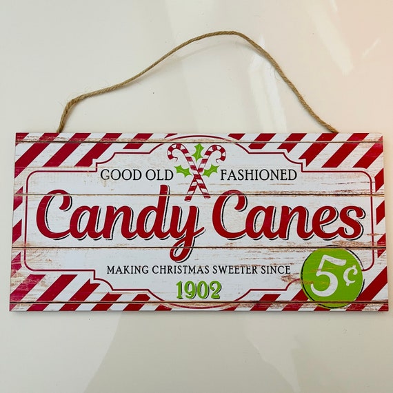 12 Wooden Candy Canes for Sale Wreath Sign Red Green Etsy
