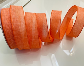 1.5” Lovely Orange Wired Ribbon #951 - Sold By The Yard