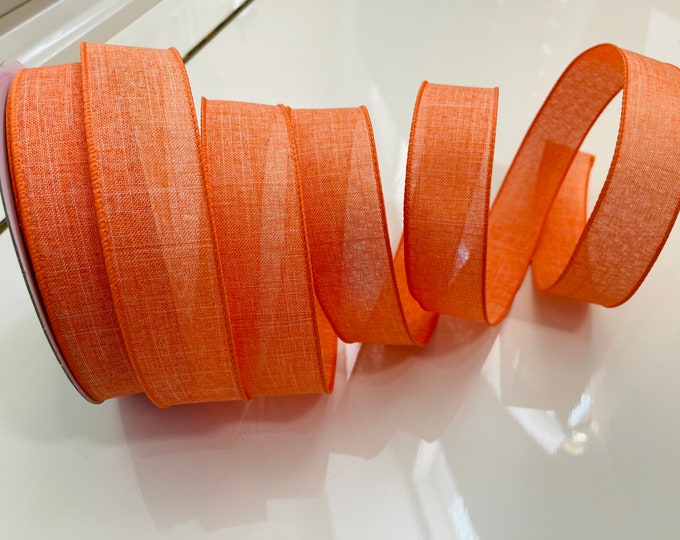 1.5” Lovely Orange Wired Ribbon #951 - Sold By The Yard