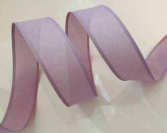 1.5” Mauve Wired Ribbon - Sold By The Yard
