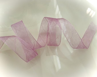 0.75" Sheer Lilac Ribbon / This Ribbon Is Not Wired