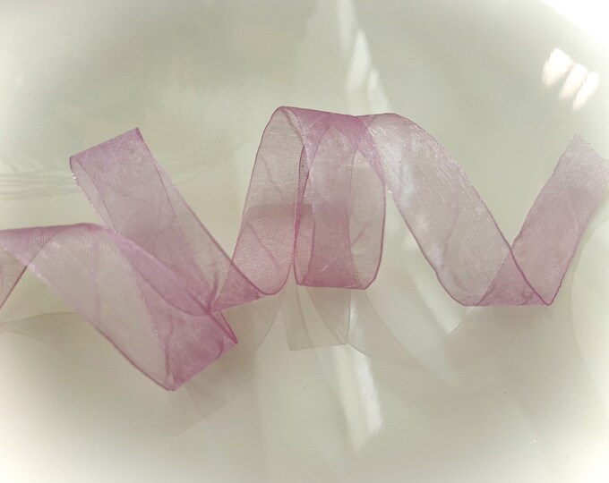 0.75" Sheer Lilac Ribbon / This Ribbon Is Not Wired