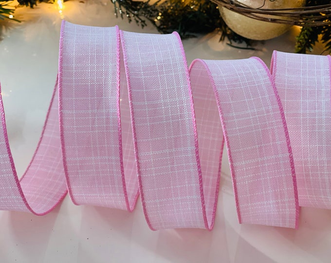 1.5” Light Pink Wired Ribbon #147 - Sold By The Yard
