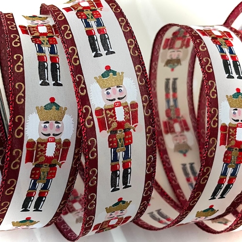 2.5 or 4 Nutcracker Ribbon Wired Edges Etsy