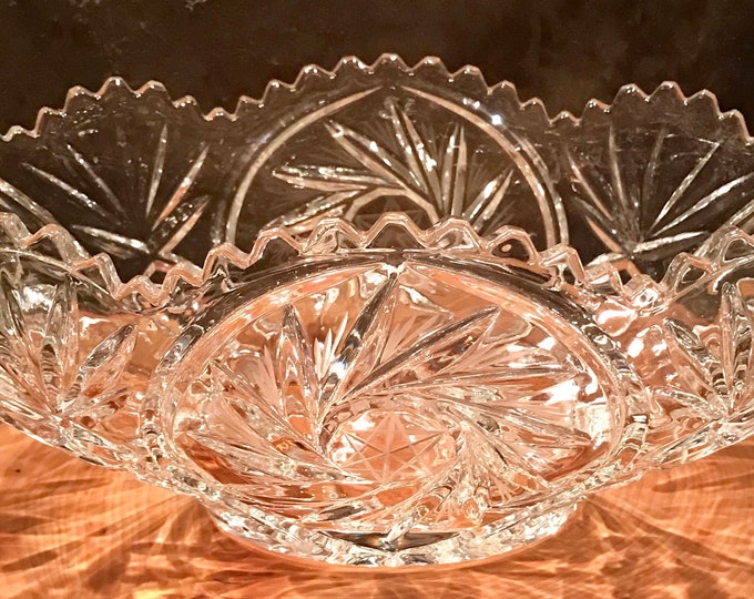 Gorgeous Cut Glass Vintage Dish