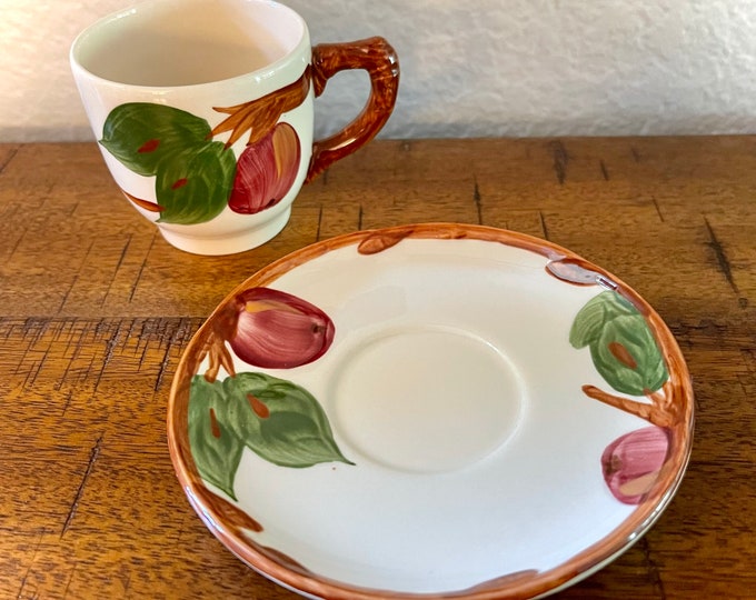 Franciscan Apple Ceramic Vintage Mini Cup & Saucer