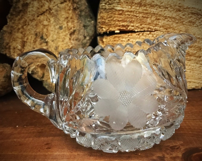Vintage Crystal Creamer Dish