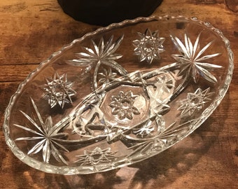 Pressed Glass Serving Dish