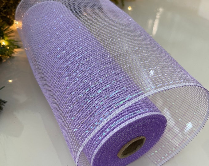 Lavender Deco Poly Mesh - 10 Yard Roll x 10” Wide