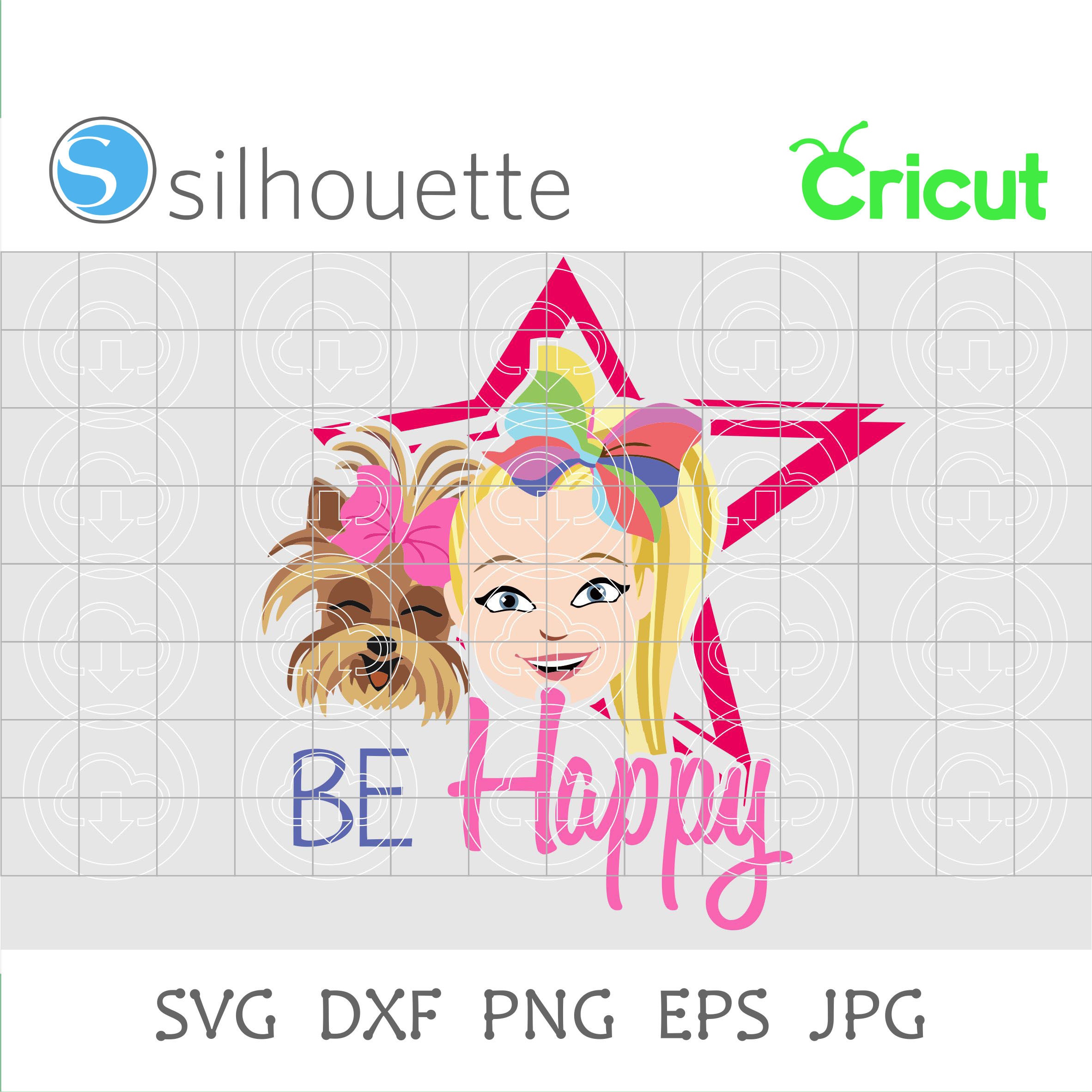Be happy svg jojo siwa shirt svg SVG Cut File commercial | Etsy