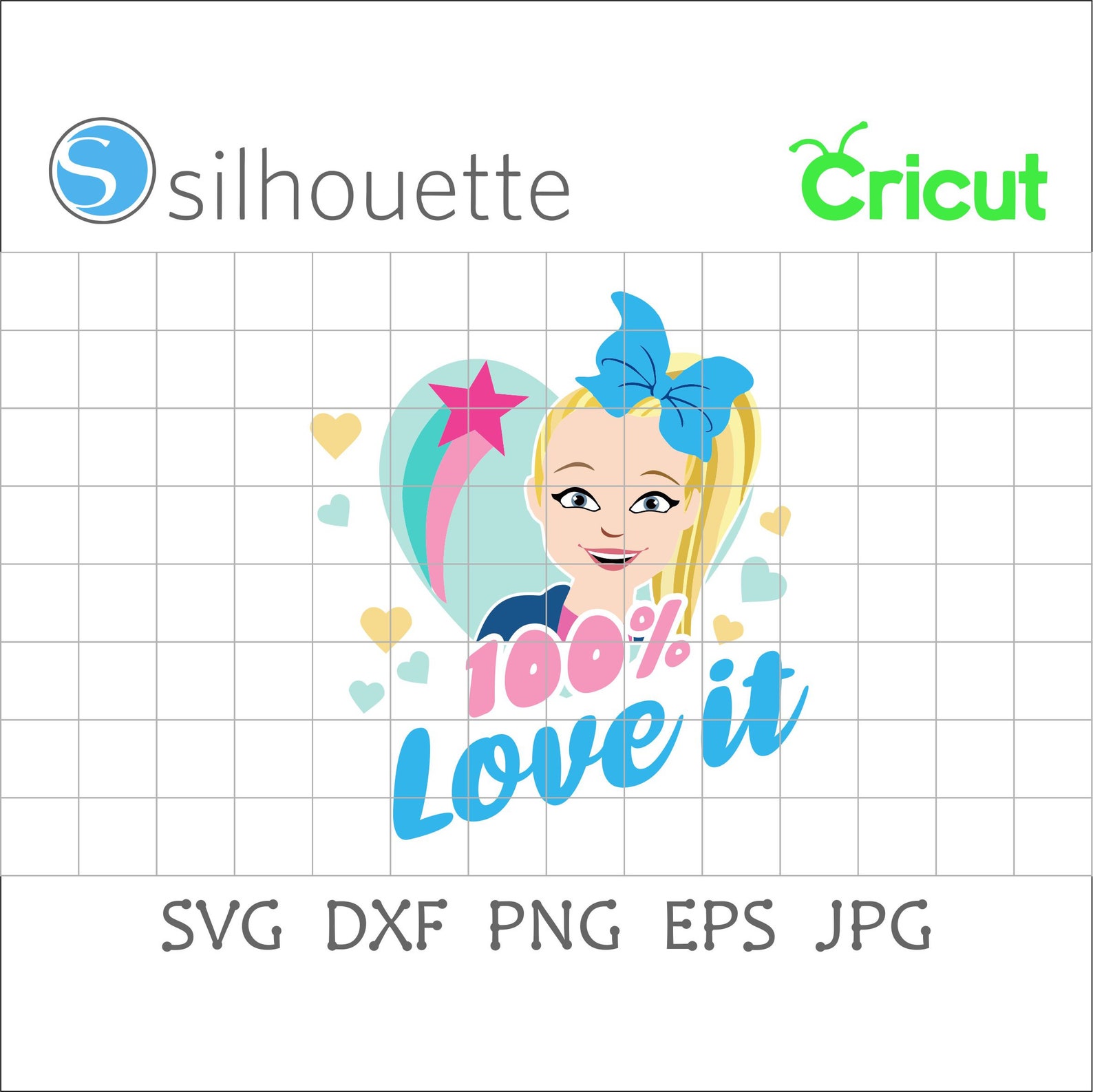Love it svg JoJo siwa clipart SVG Cut File commercial use | Etsy