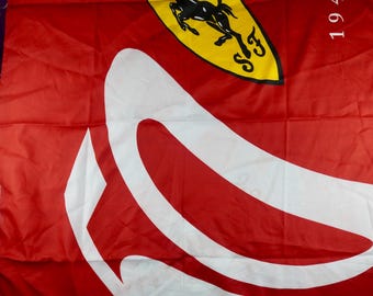 VTG 90s Ferrari 50e verjaardag vlag kampioen door Nice Man Sportsware VS gemaakt geweldige staat zeldzaam stuk