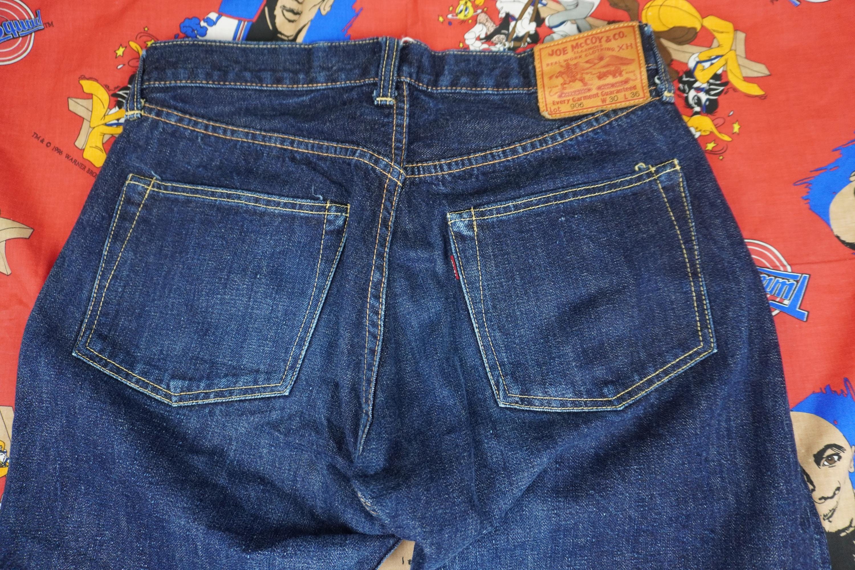 Joe Mccoy Lot 906 14.75oz Right Twill Denim Deerskin Label - Etsy