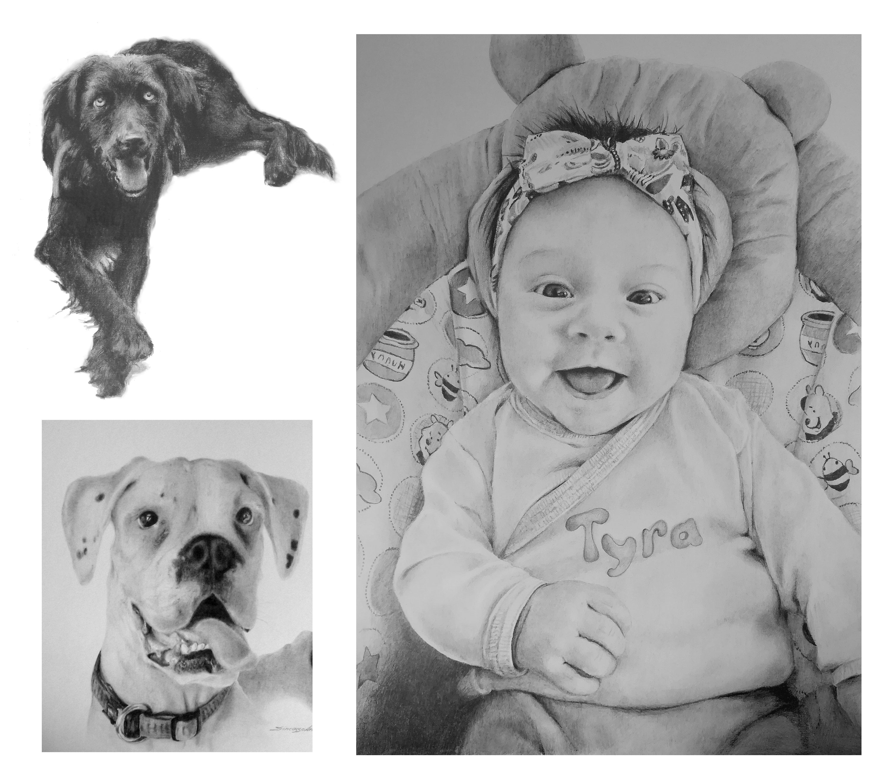 Custom Pencil Portraits Hand Drawn Portraits Drawing From Etsy