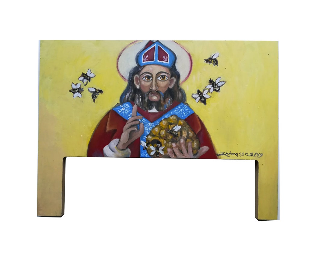 Beehive Panels/saint Ambrose/original Peinting/symbols of Slovenia
