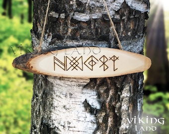 Viking Home Protection Amulet - Powerful Family Protection - Norse Wall Plaque - Combined Runes for Family Protection - Bindrune Home Decor