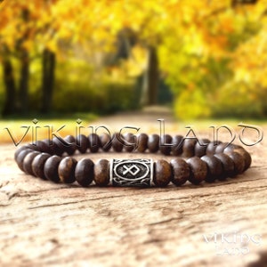 Viking Bracelet - Norse Bracelet - Protection Bracelet - Viking Jewelry - Norse Mythology - Scandinavian Bracelet - Stone Bracelet - Asatru