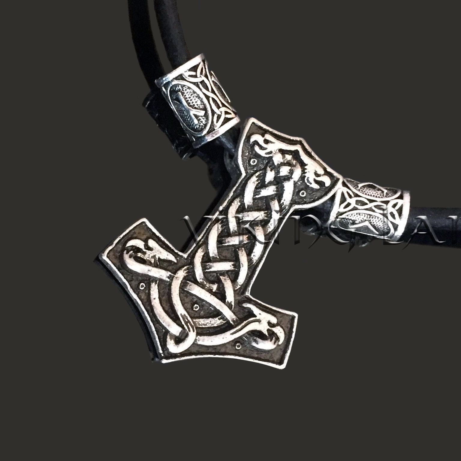 collar vikingo del martillo Mjolnir para los hombres Cadena suéter Bicolor collar vikingo del martillo Mjolnir para los hombres Cadena suéter Bicolor