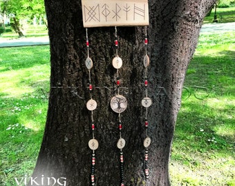 Powerful Viking Home Protection Amulet - Magical Icelandic Staves - Tree Of Life - Combined Runes for Family Protection - Norse Wall Plaque