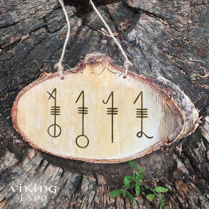 Viking Home Protection Amulet Norse Runes Wall Plaque | Etsy
