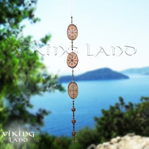 Magical Icelandic Staves Home Protection Amulet - Helm of Awe - Vegvisir Compass - Protection Against Evil - Galdrastafur - Asatru - Norse