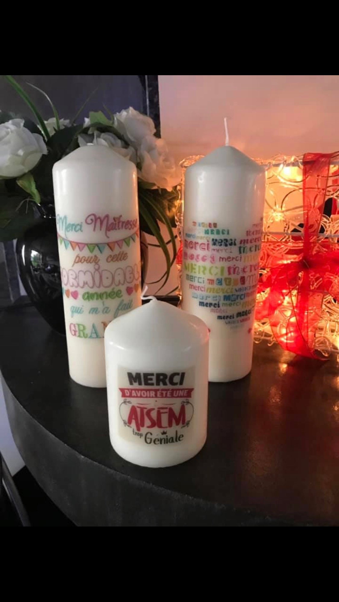 Bougie Personnalisee Merci Maitresse