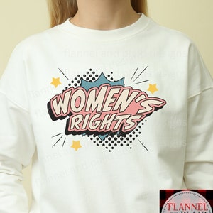 Retro Women's Rights Design  ∙ Cartoon Design  ∙ Feminism Power ∙ Positive Design Silhouette ∙ png ∙ Cricut