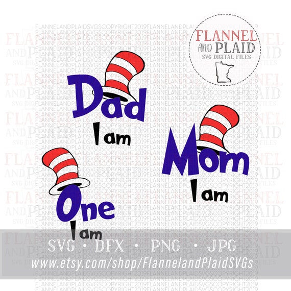 Download One I Am Dad I Am Mom I Am Svg Jpg Png Digital File For Etsy